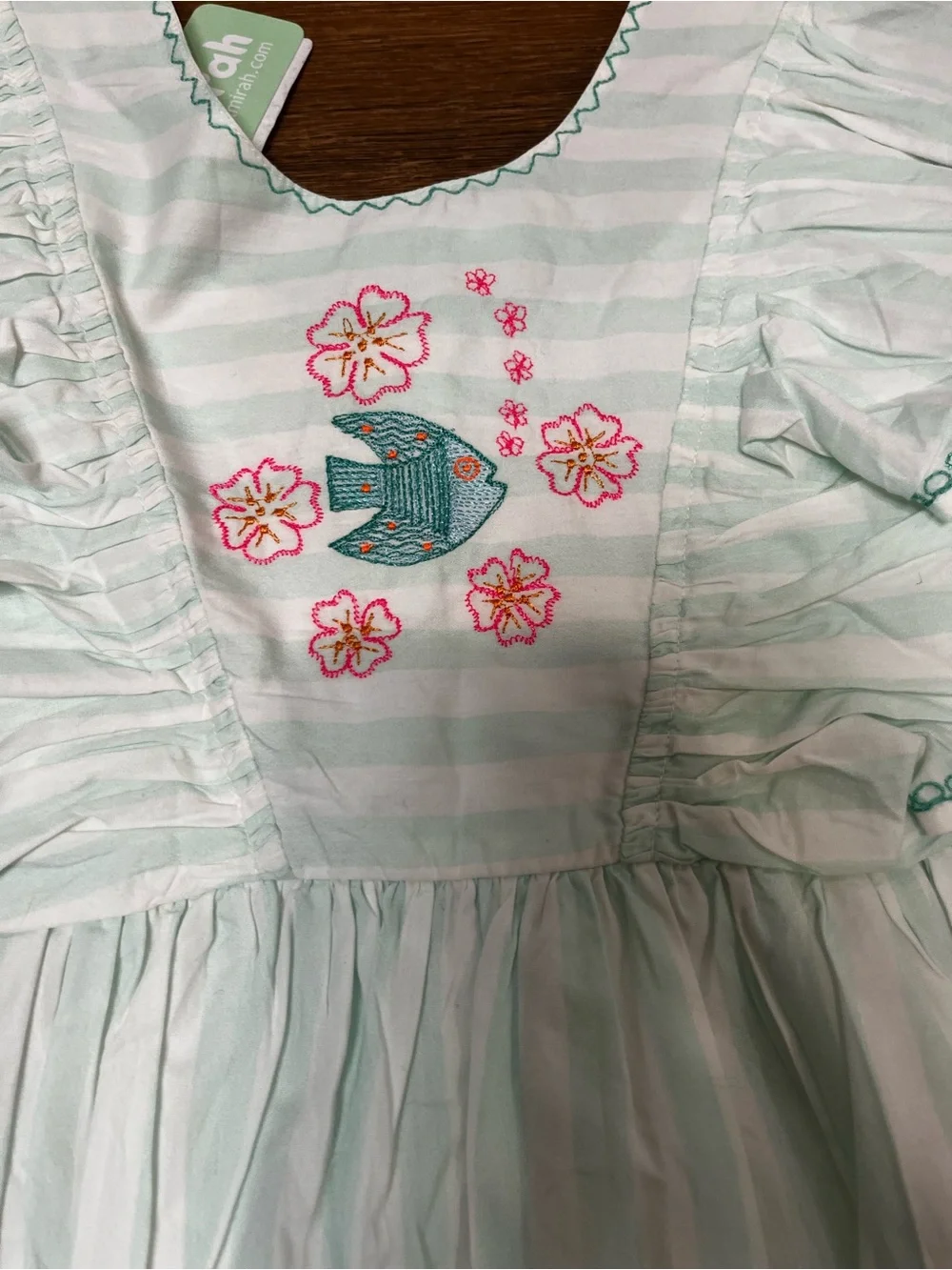 NWT $54 Almirah Gracie Dress in Mint Stripes Size 6